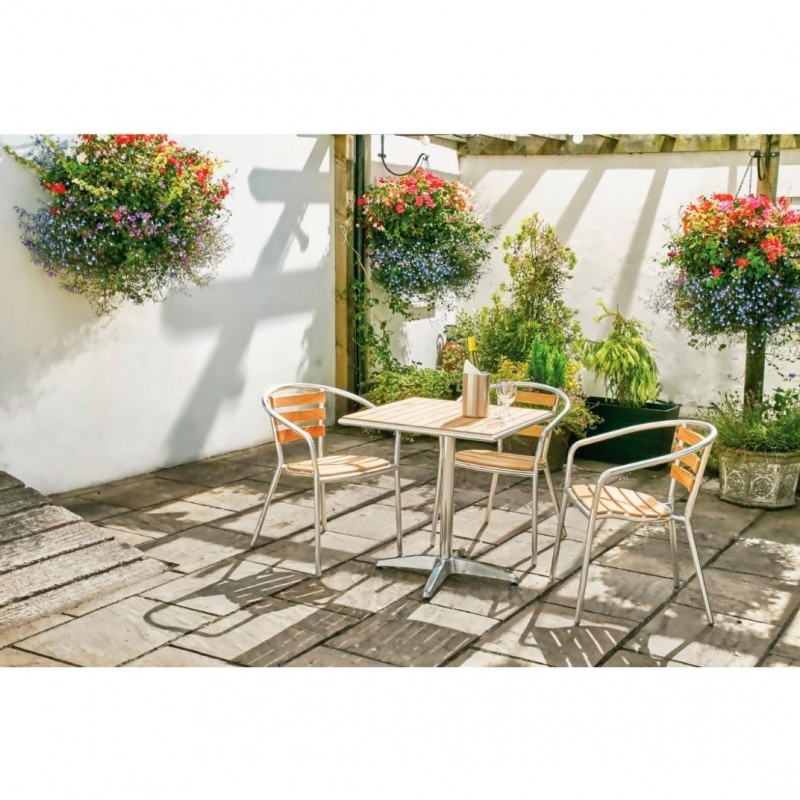 Comprar Mesa cuadrada Bolero tablero fresno 600mm U430 en Pepebar