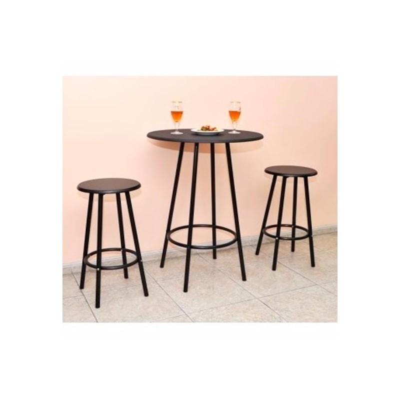 Comprar Mesa alta Dolmen negra 110x70 Hobeto TS30001T en Pepebar