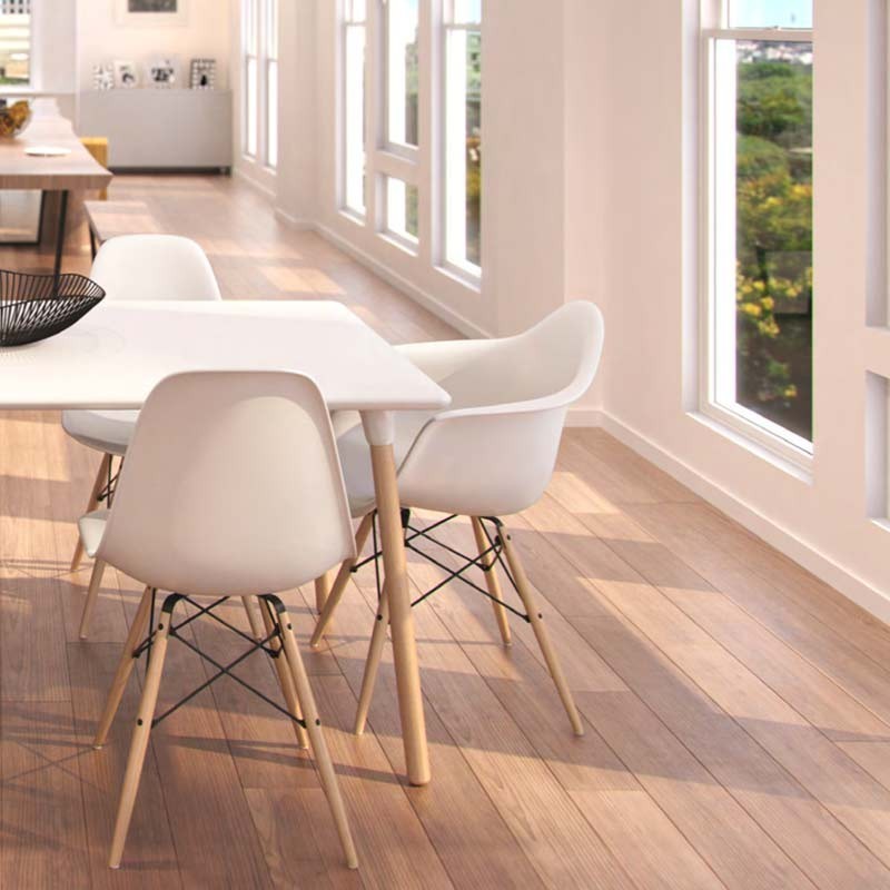 Comprar Mesa patas de madera 90x90 color blanco Wood New Flash WMNF en Pepebar