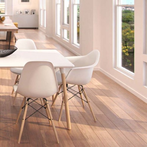 Comprar Mesa patas de madera 90x90 color blanco Wood New Flash WMNF en Pepebar