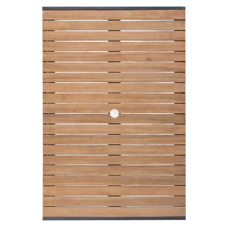 Comprar Mesa rectangular Bolero de acero y madera acacia 1200x800mm en Pepebar