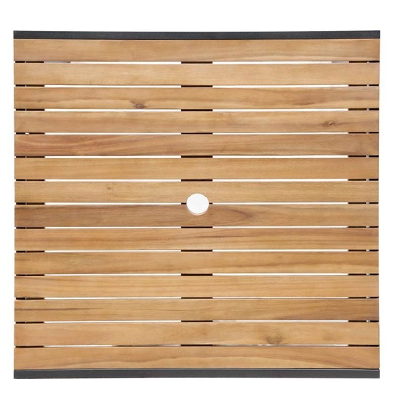 Comprar Mesa cuadrada Bolero de acero y madera acacia 800x800 en Pepebar