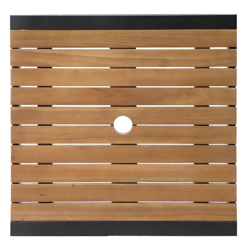 Comprar Mesa cuadrada Bolero de acero y madera acacia 600x600 DS155 en Pepebar