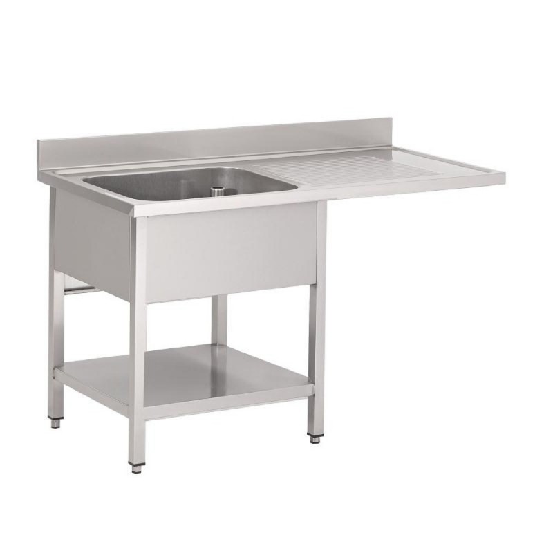 ➡ [Fregadero industrial inox Gastro-M 1 pila izq con estante y hueco  lavavajillas 1200mm GN206] ✓ En Stock