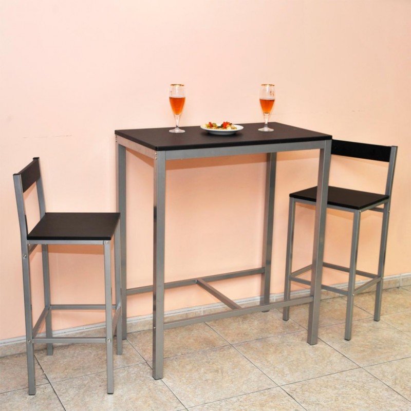 Comprar Taburete de bar Milano negro con respaldo Hobeto TS300001C en Pepebar
