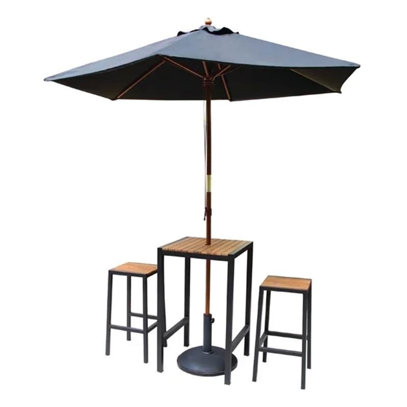 Comprar Taburete de bar Bolero madera de acacia y marco de acero (2 uds.) DS156 en Pepebar