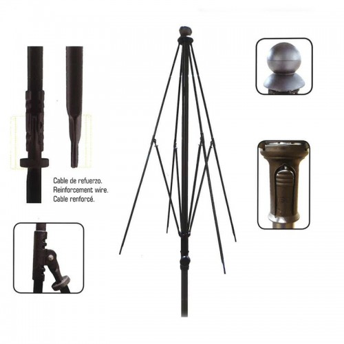 Comprar Parasol acero galvanizado 1,8x1,3m 815 en Pepebar