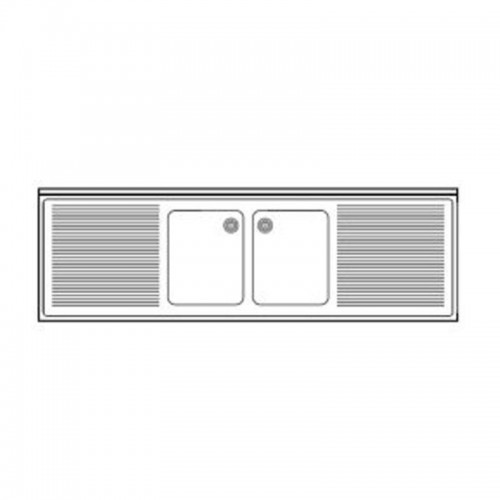 Comprar Fregadero acero inoxidable 2 cubas fondo 600 IDL21060 en Pepebar