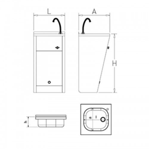 Comprar Lavamanos con pulsador de rodilla 061002 en Pepebar