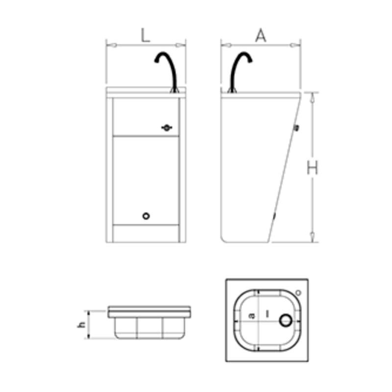 Comprar Lavamanos con pulsador de pedal 061004 en Pepebar