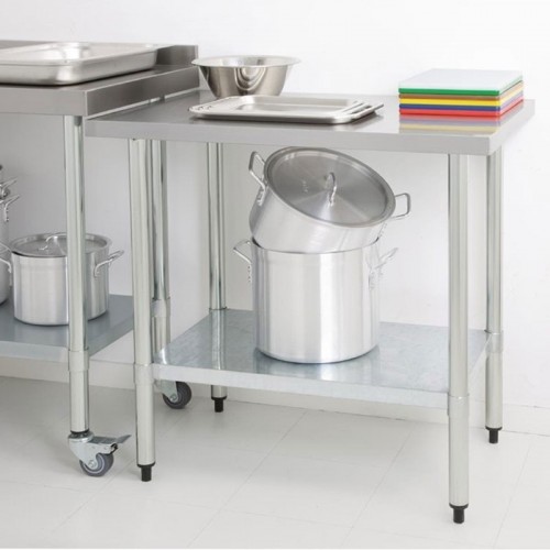 Comprar Mesa de acero inoxidable 600mm de ancho GJ500 Vogue en Pepebar