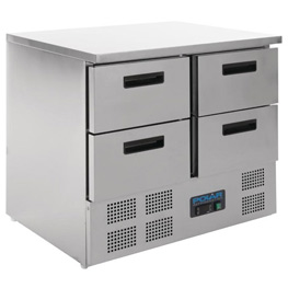 Bajomostrador Refrigerado con cajón para posos de café Eurofred Serie CT -  BP CLIMATIZACIÓN