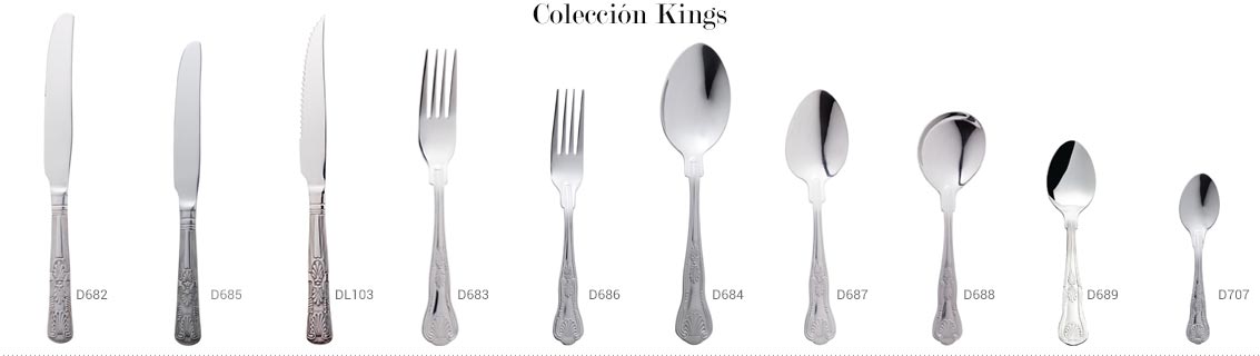 cuberteria elegante Kings acero inoxidable