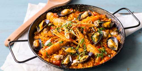 paella pescado