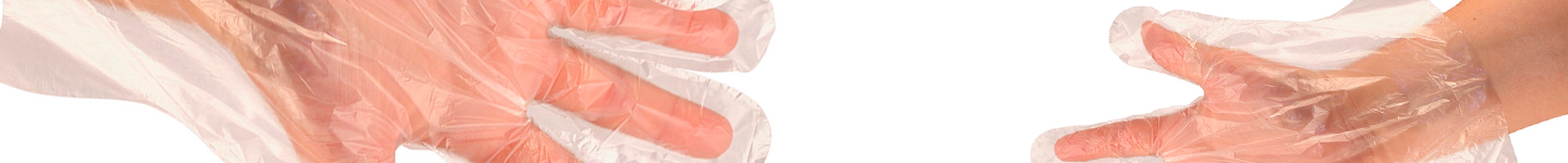 Guantes de plástico y Clean Hands