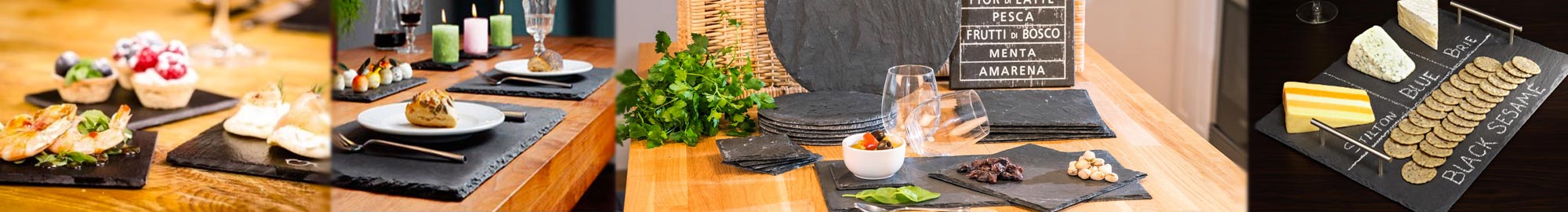 Platos y bandejas de pizarra